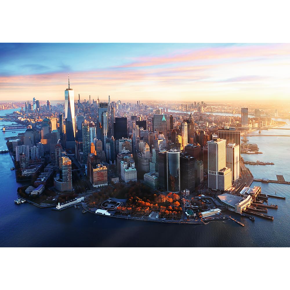 Trefl Manhattan, New York 1000 Jigsaw Puzzle Premium Plus Photo Odyssey 27"x19" Unique Photographic Series, Perfect Matching of Elements, for Adults and Children from 12 Years Old Trefl