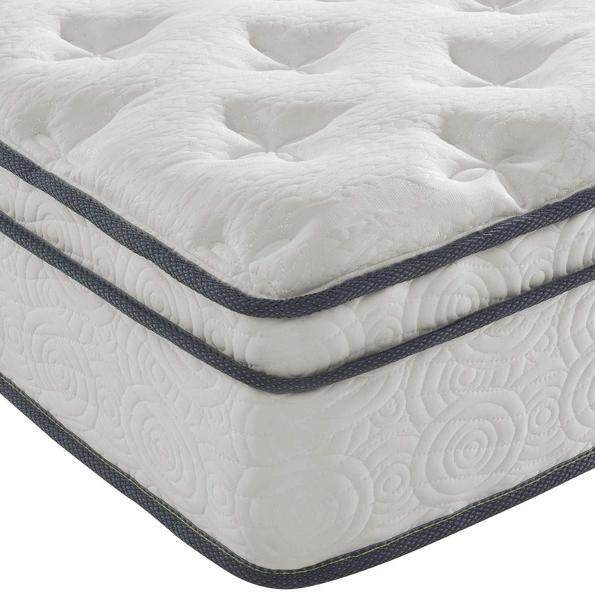 Modway Jenna 10” Innerspring and Memory Foam California King Mattress With Individually Encased Coils, White Modway
