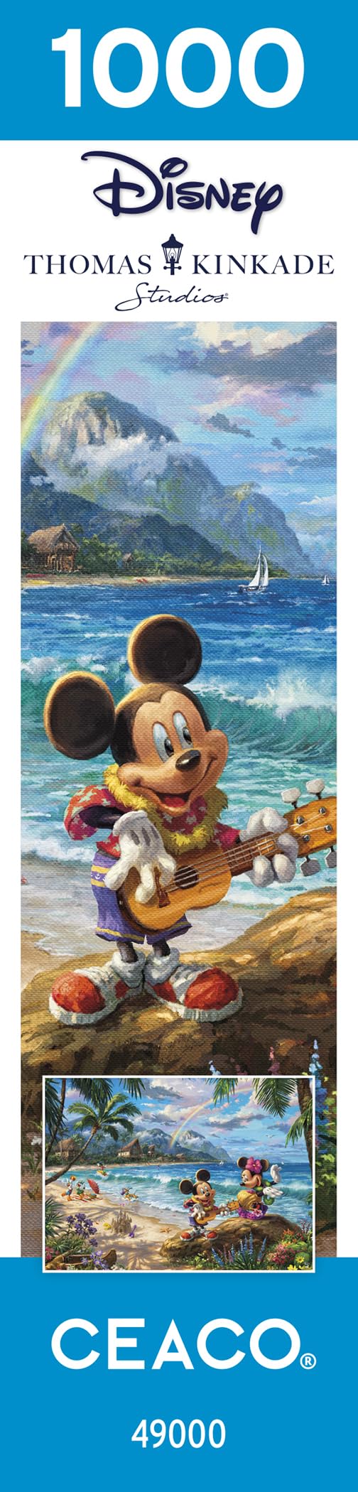 Ceaco - Thomas Kinkade - Disney - Mickey & Minnie in Hawaii - 1000 Piece Jigsaw Puzzle Ceaco