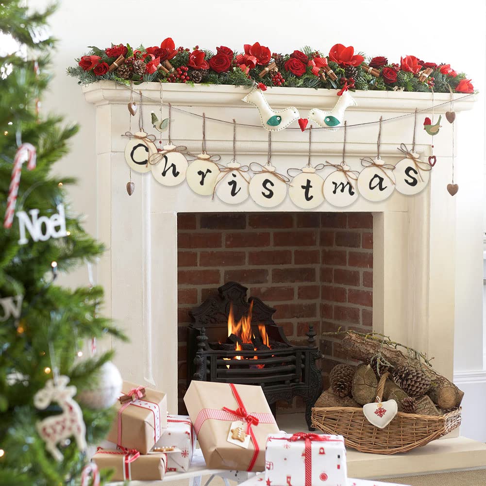 CYAOOI 50pcs Round Wooden Ornaments with Hole, 4'' Unfinished Predrilled Wood Slices Wood Circles for Crafts Centerpieces, DIY Wooden Christmas Ornaments for Christmas Trees Decor Hanging Ornaments CYAOOI