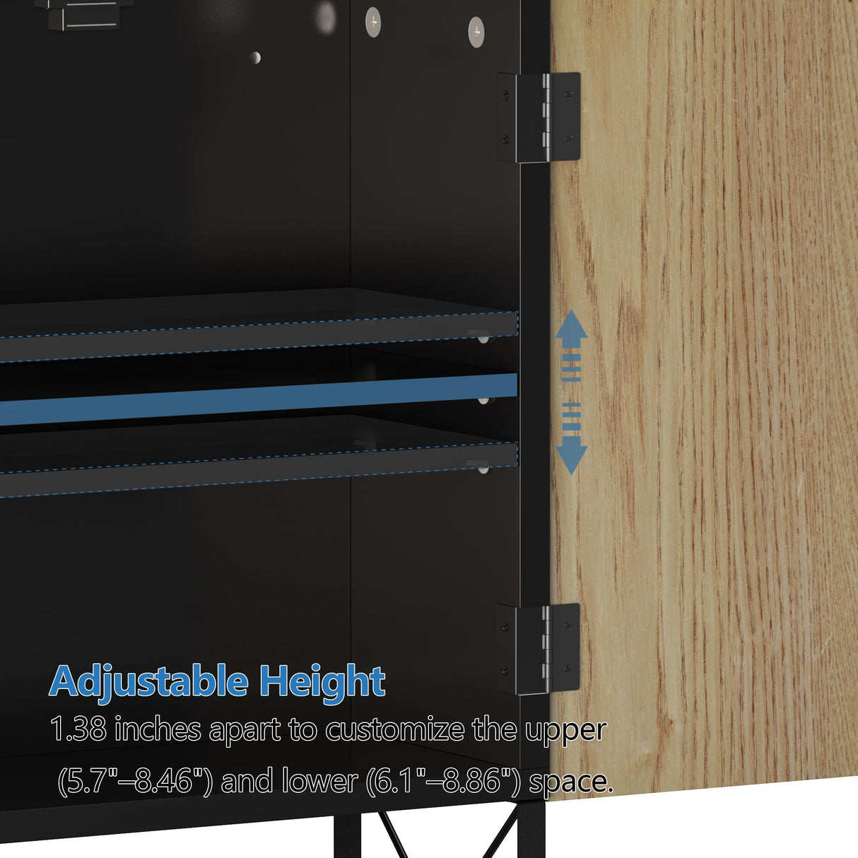 HOKYHOKY Fluted Bathroom Wall Medicine Cabinet - Hanging Bathroom Wall Mounted Cabinet with Towel Bar, Above Toilet Storage Cabinet for Bathroom Organizers and Storage, Medium Size, Black HOKYHOKY