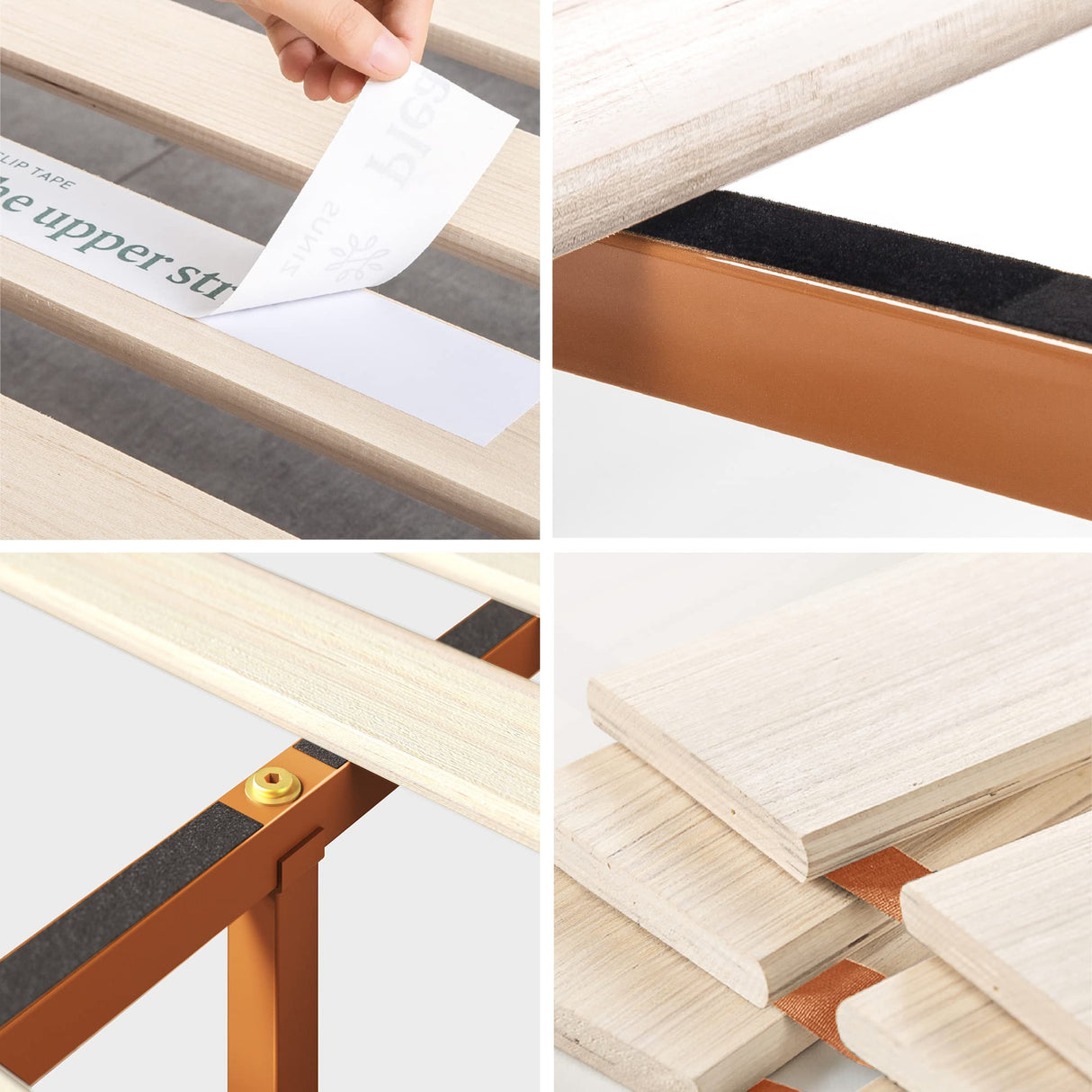 ZINUS Alexia Wood Platform Bed Frame, Solid Wood Foundation, No Box Spring Needed, Wood Slat Support, Easy Assembly, Rustic Pine, Full Zinus