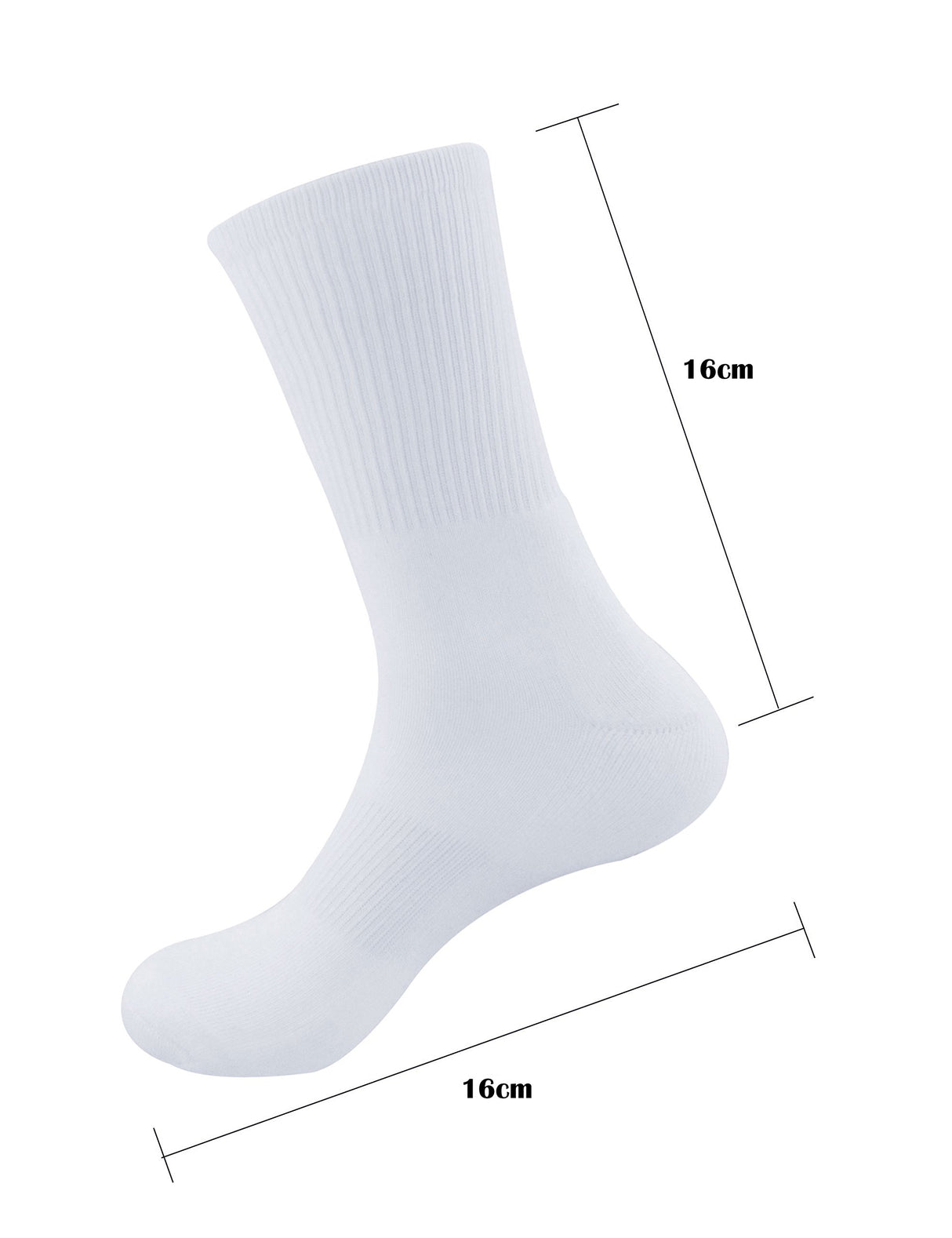 Blank Sublimation Socks SubReady Performance Crew Socks, White Blank, 20x20cm, 4 Pairs BambooMN