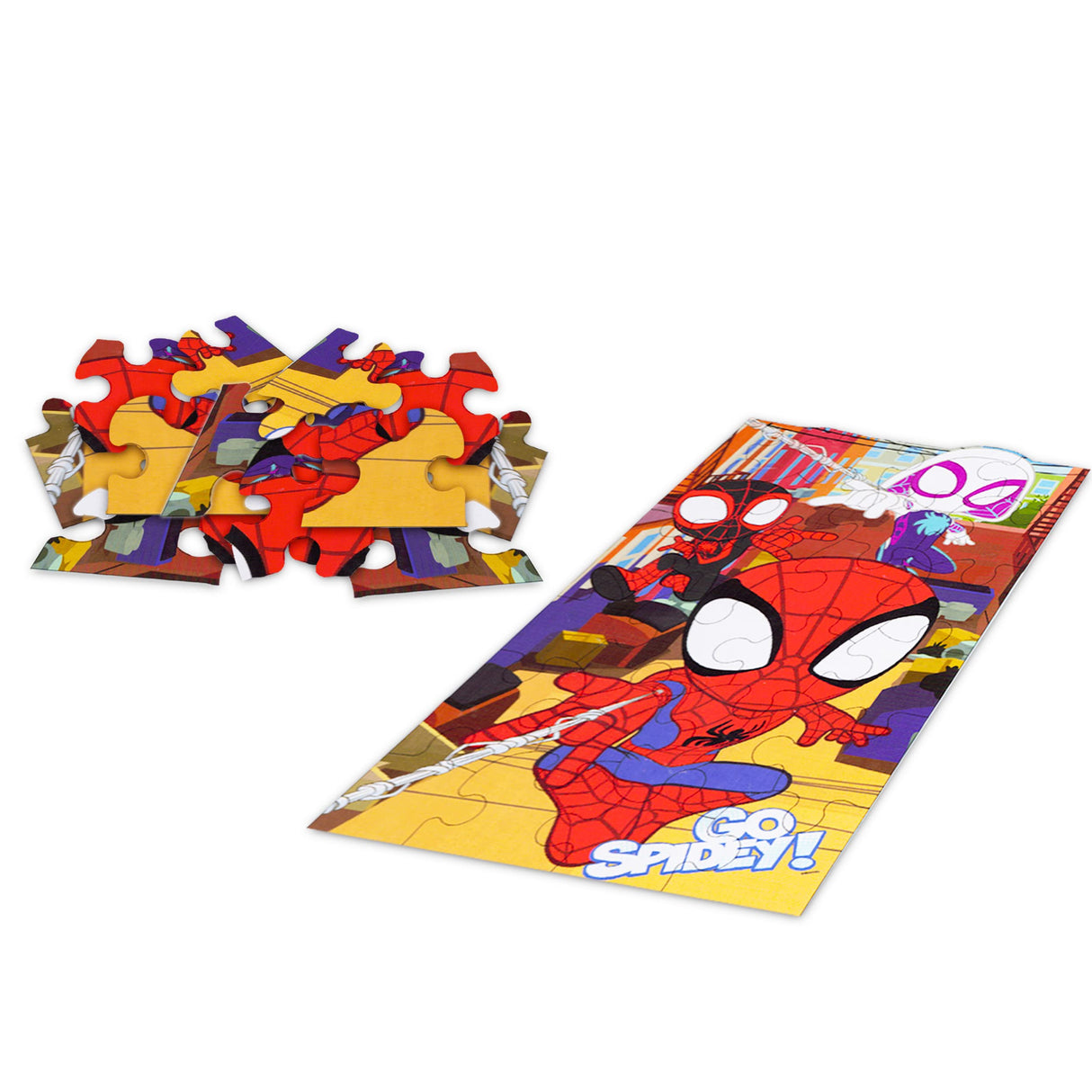 Spidey and His Amazing Friends Floor Puzzle Set - Bundle with 25 Piece Spiderman Foam Puzzle Plus Stickers, Tattoos, More | Spidey and Friends Jigsaw Puzzle for Kids Spider-Man