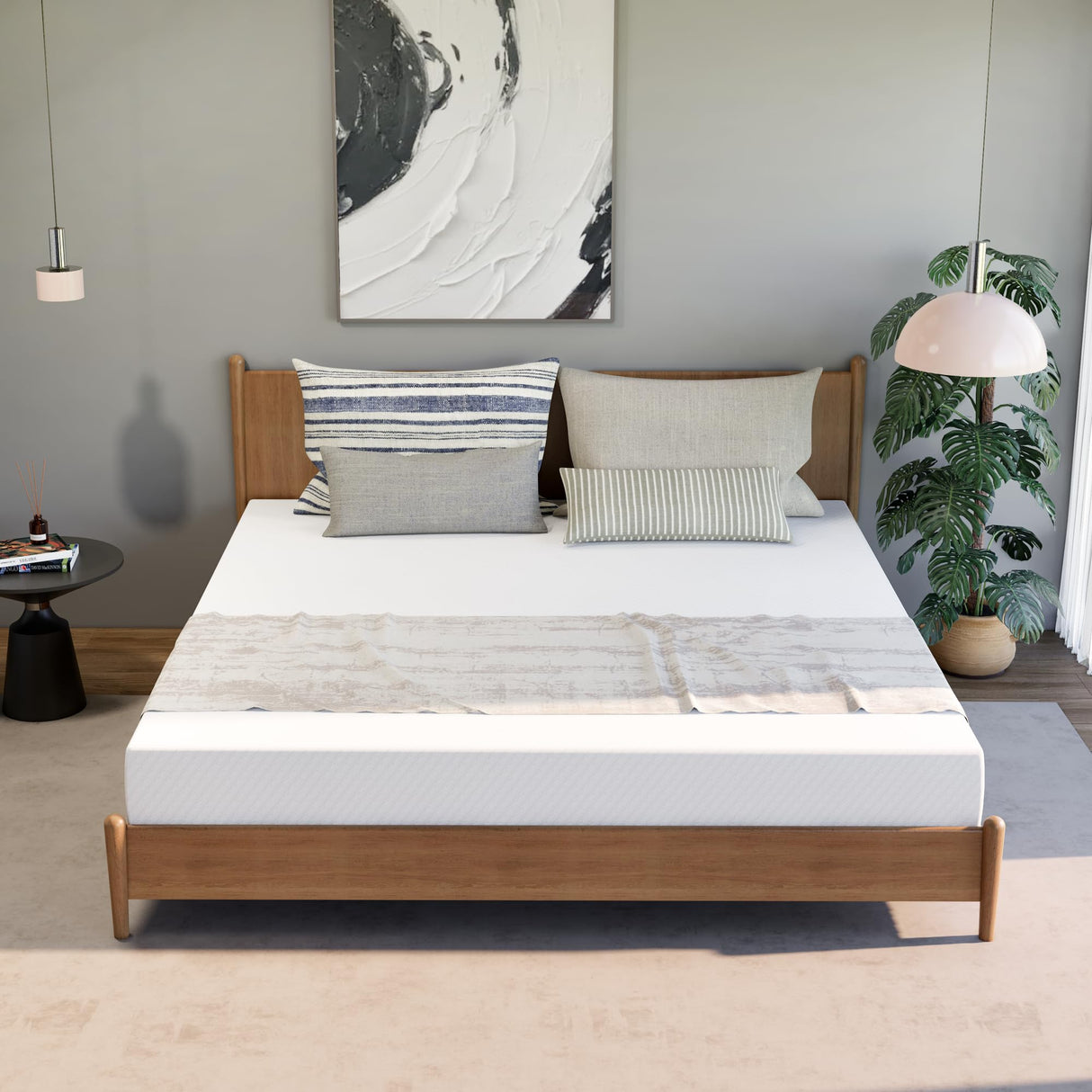 GAESTE 10 Inch King Cooling Gel Memory Foam Medium Firm Mattress Breathable Pressure Relief CertiPUR-US Certified Mattress-in-a-Box for Kids and Adults No Fiberglass (King, 10 in) GAESTE