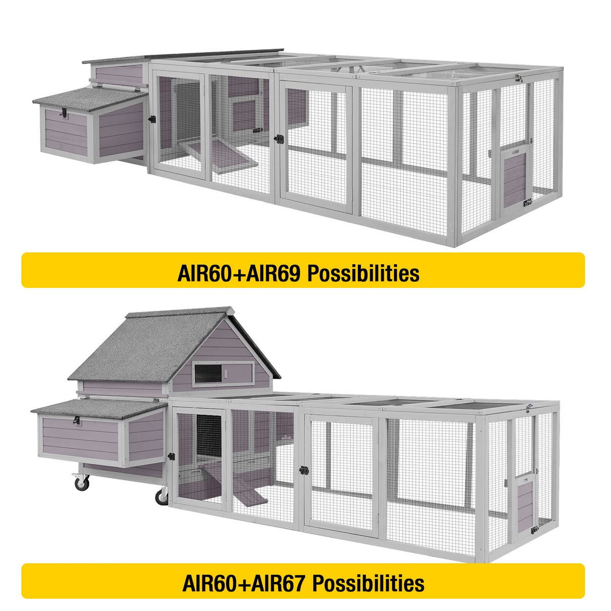 Aivituvin Chicken Coop Run Extension Rabbit Enclosure Outdoor Duck Playpen 20.73 ft² Aivituvin