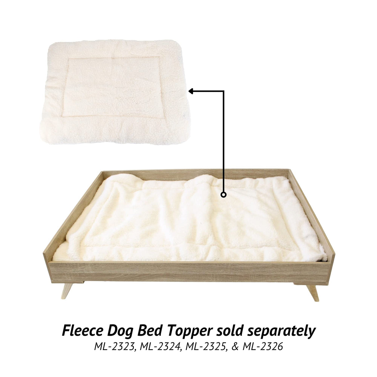 Midlee Raised Wooden Dog Bed Frame- Small Midlee
