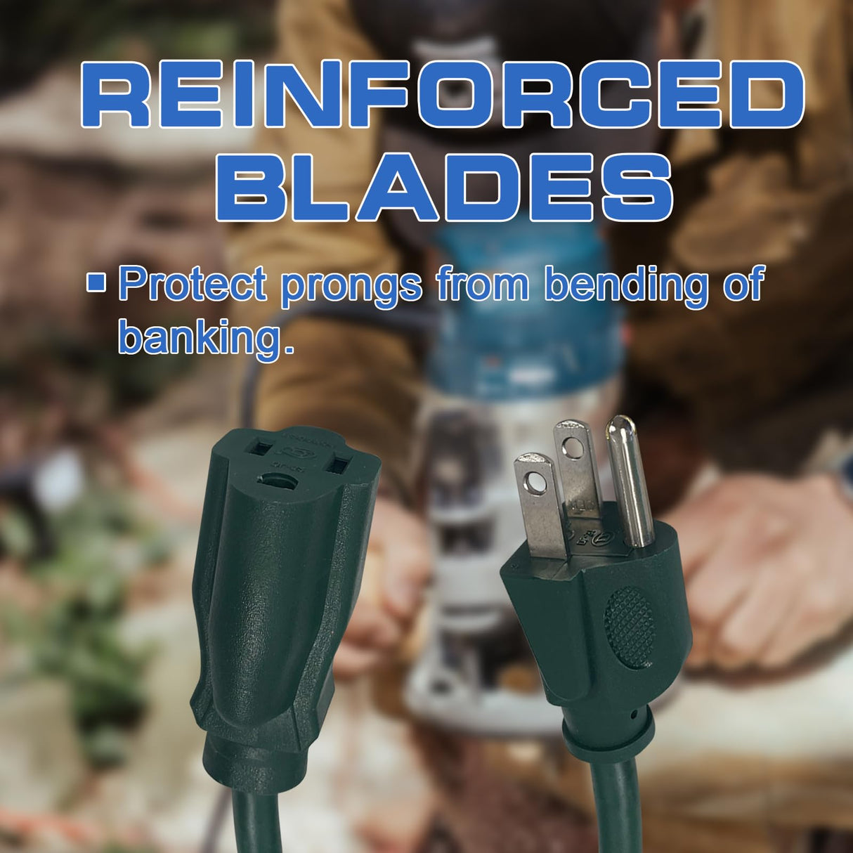 EP 75 Ft Outdoor Extension Cord - 16/3 SJTW Green Electrical Cable with 3 Prong Grounded Plug EP