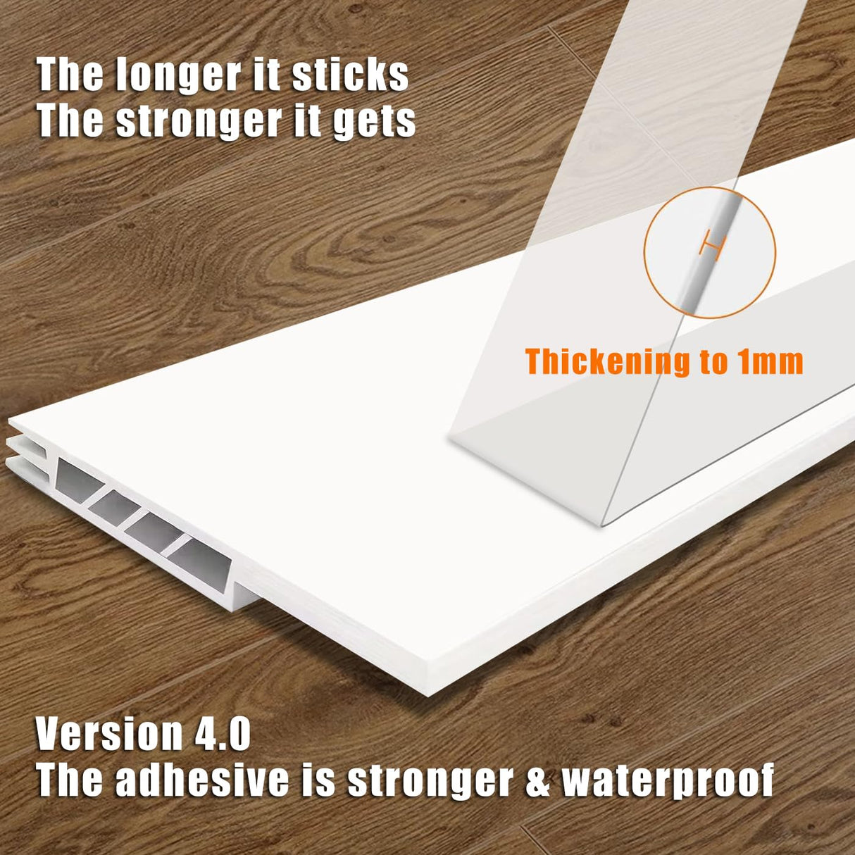 Suptikes 2 Pack Door Draft Stopper,Door Sweep for Exterior & Interior Doors,Door Bottom Seal Dust and Noise Insulation Weather Stripping Draft Guard Insulator, 1.8" W x 37" L,White Suptikes