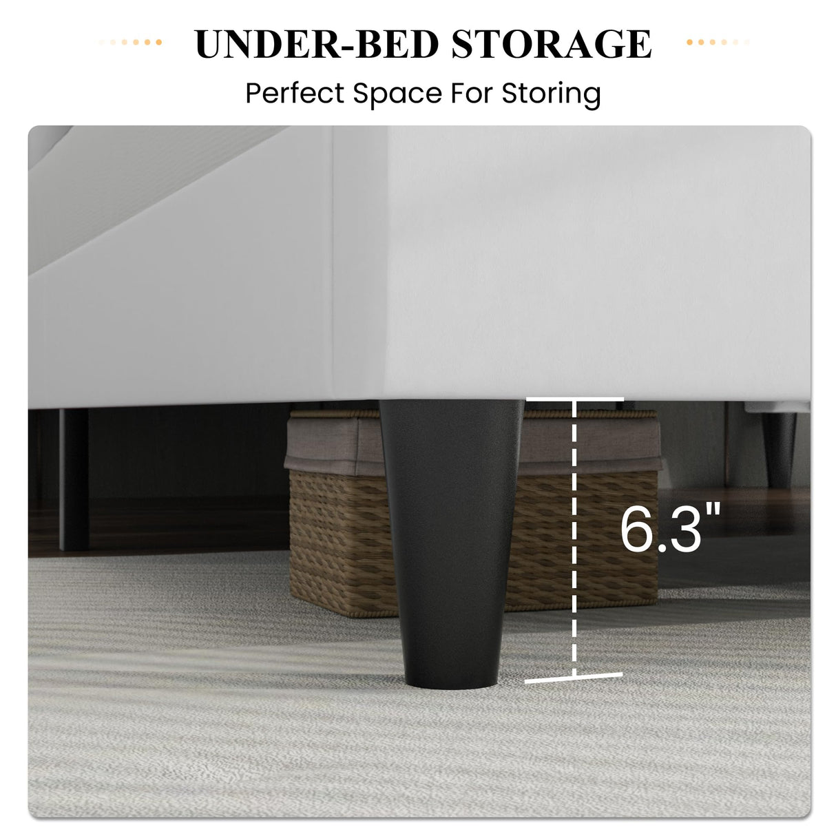 SHA CERLIN Full Bed Frame/Velvet Upholstered Platform Bed Frame with Headboard/Strong Wood Slats Support/Mattress Foundation/No Box Spring Needed/Easy Assembly/White SHA CERLIN