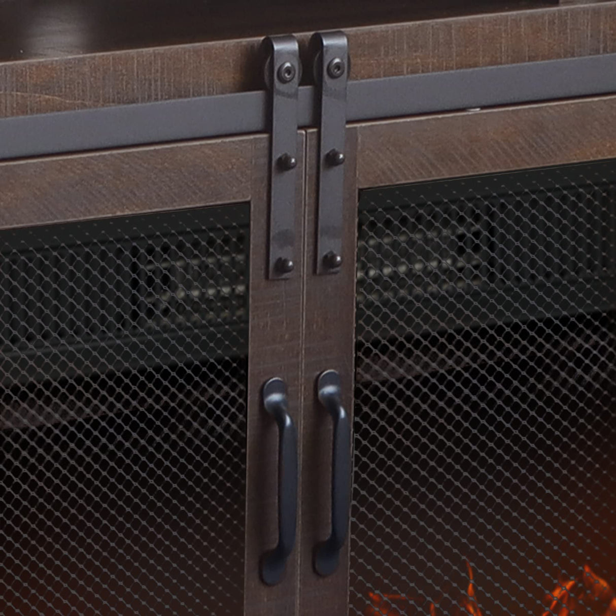 ENSTVER Fireplace TV Stand up to 65",Media Storage Electric Fireplace tv Stands for Living Room(Espresso) ENSTVER