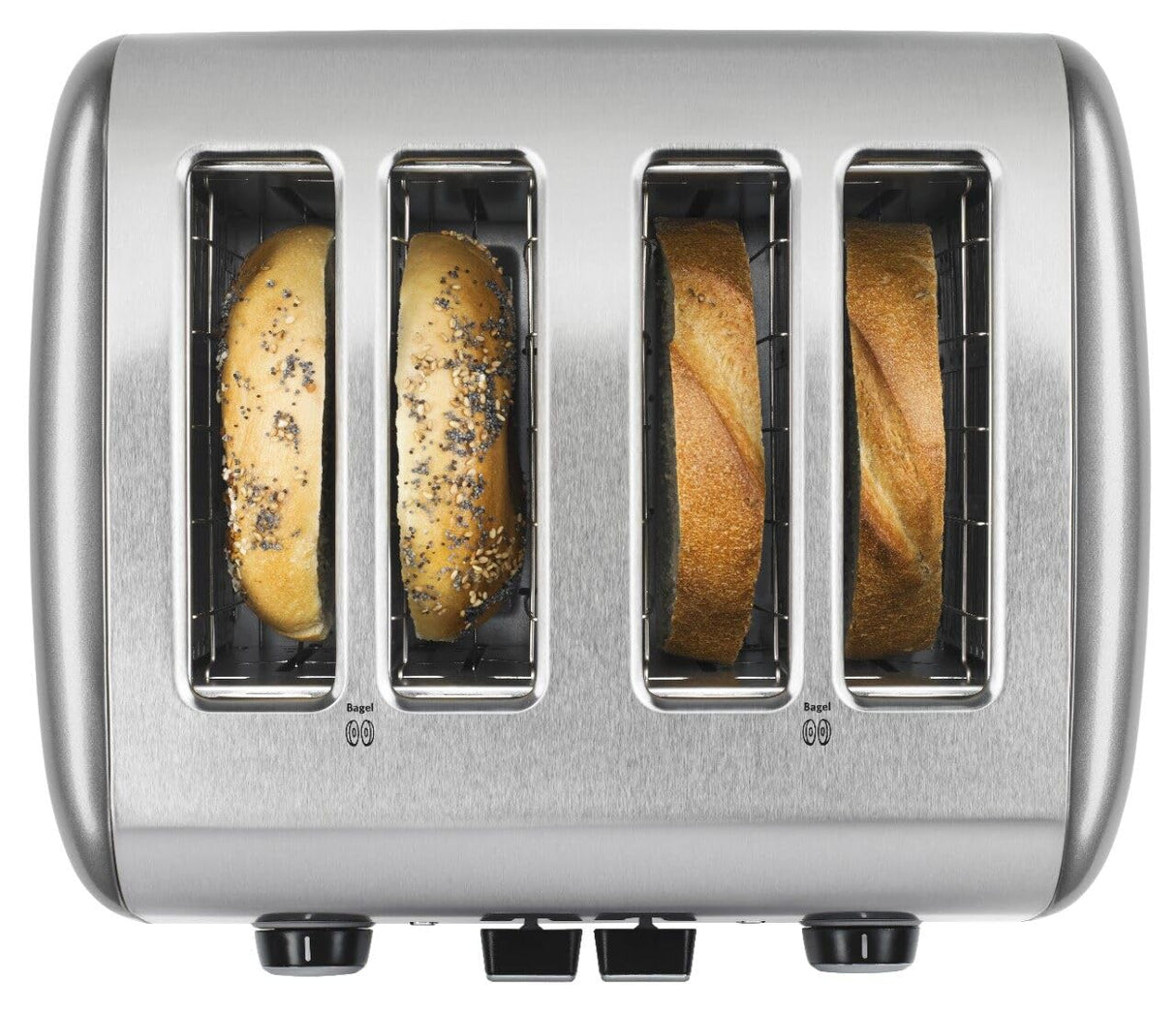 KitchenAid 4-Slice Toaster with Manual High-Lift Lever - KMT4115, Contour Silver KitchenAid