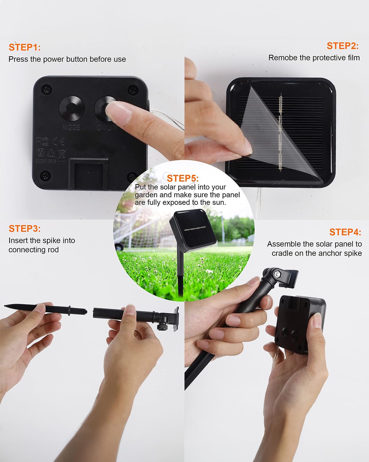 Twinkle Star 2 Pack Solar String Lights Outdoor, Total 80 FT 240 LED Solar Fairy Lights Outside Waterproof 8 Modes, Christmas Tree Light for Patio Garden Party Backyard Wedding Decor Warm White Twinkle Star