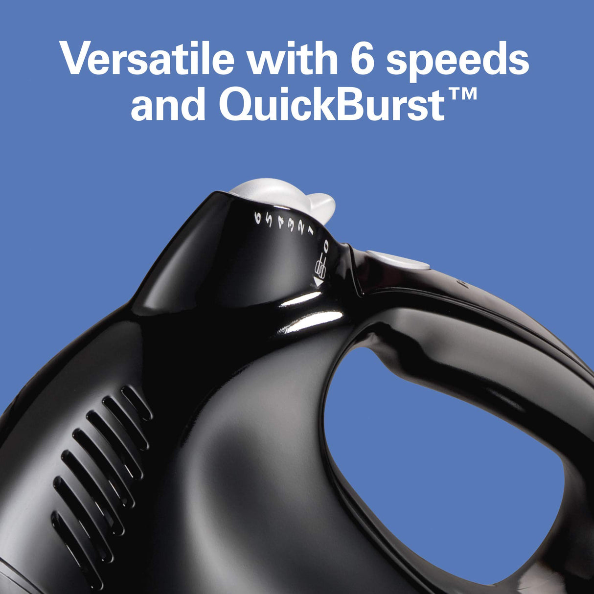 Hamilton Beach Power Deluxe 6-Speed Electric Hand Mixer with Snap-On Storage Case, QuickBurst, Beaters, Whisk, Powerful 250 Watt Motor, Bowl Rest, Black (62692) Hamilton Beach