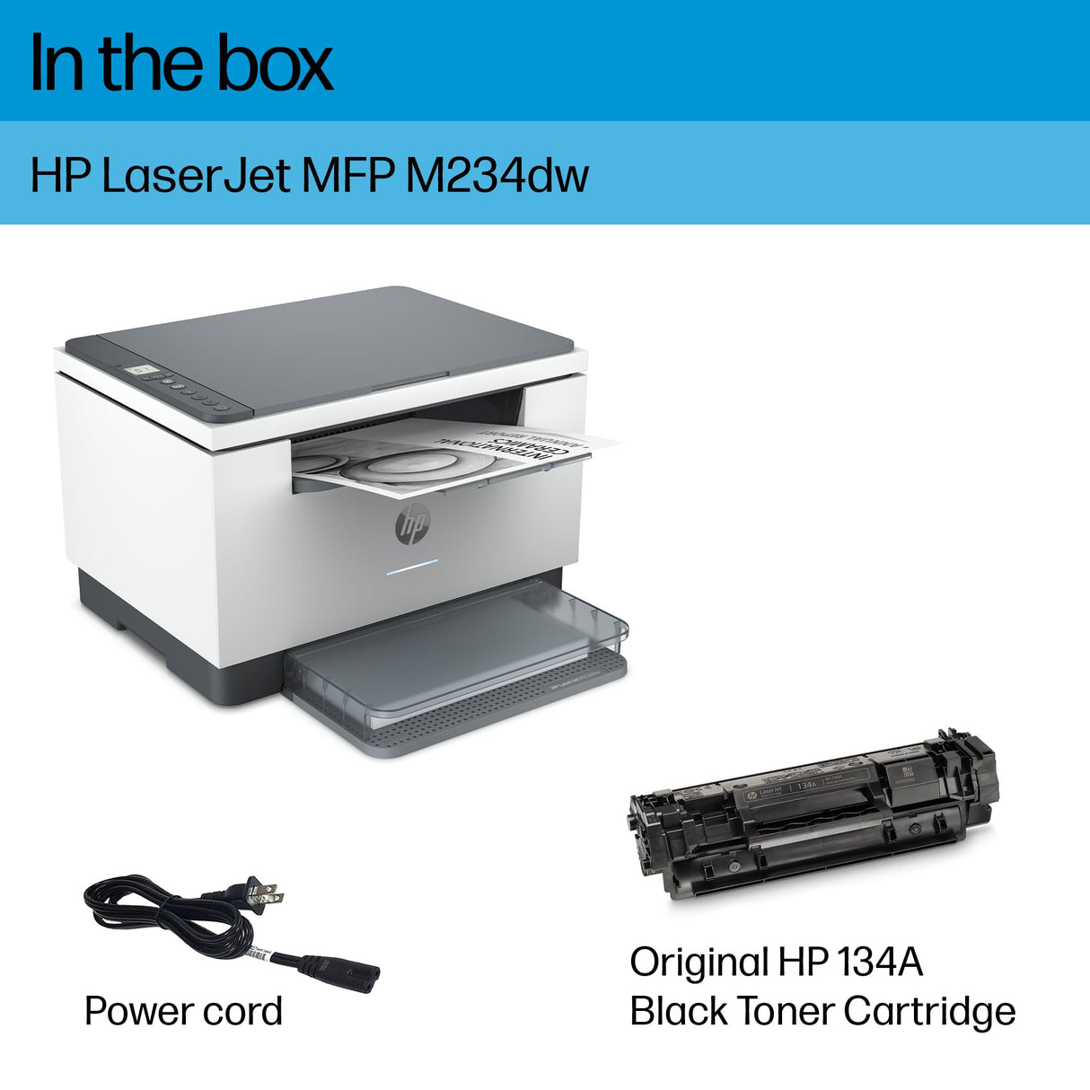 HP LaserJet MFP M234dw Wireless Printer, Print, scan, copy, Fast speeds, Easy setup,(6GW99F) (6GW99F#BGJ) Mobile printing, Best for small teams HP