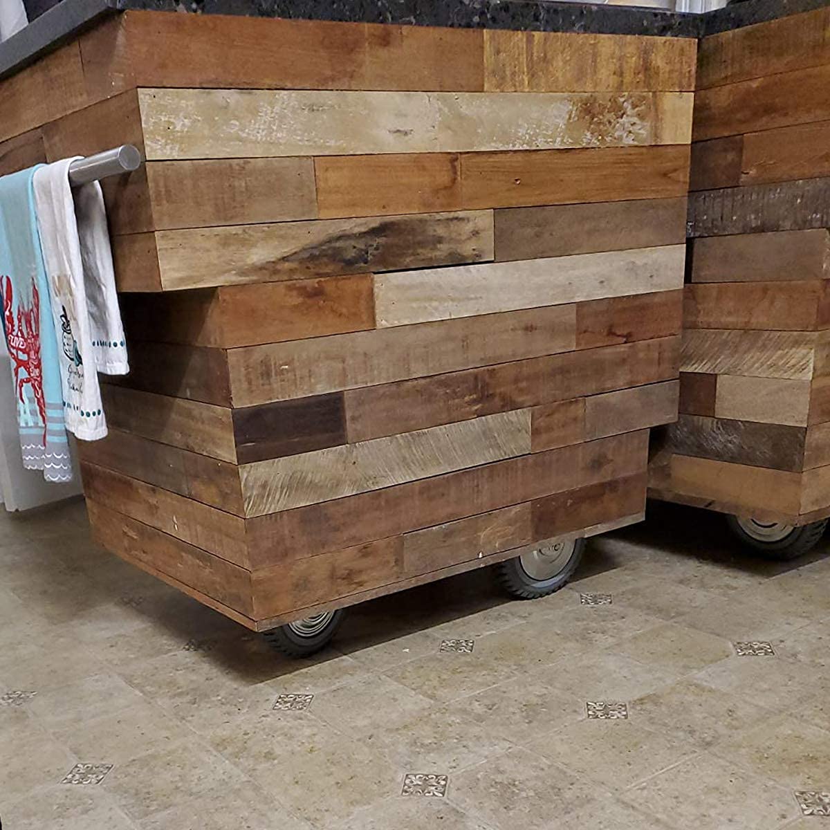 uyoyous Heavy Duty Casters Set of 4, 8 Inch All-Terrain Caster Wheel, Rubber Swivel Casters with Brake, Off Road Caster Wheels for Utility Cart Furniture uyoyous