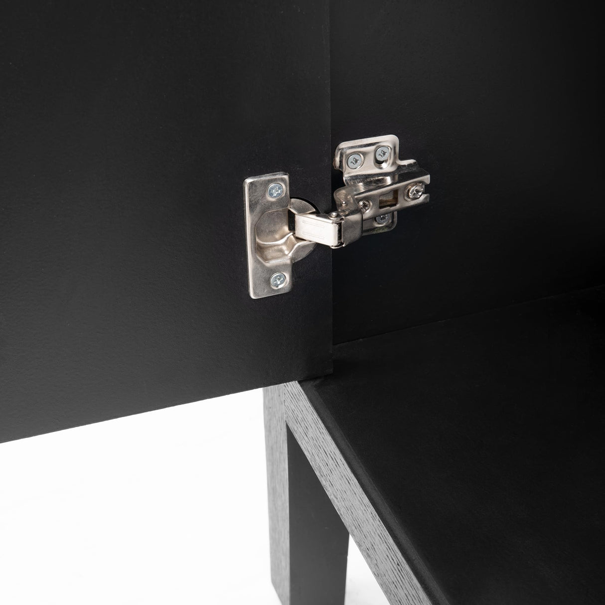 LUMISOL Kitchen Sideboard Buffet Cabinet for Storage with 4 Doors Solid Wood Sideboard Cabinet for Hallway Entryway with Wood Grain Design Farmhouse LUMISOL