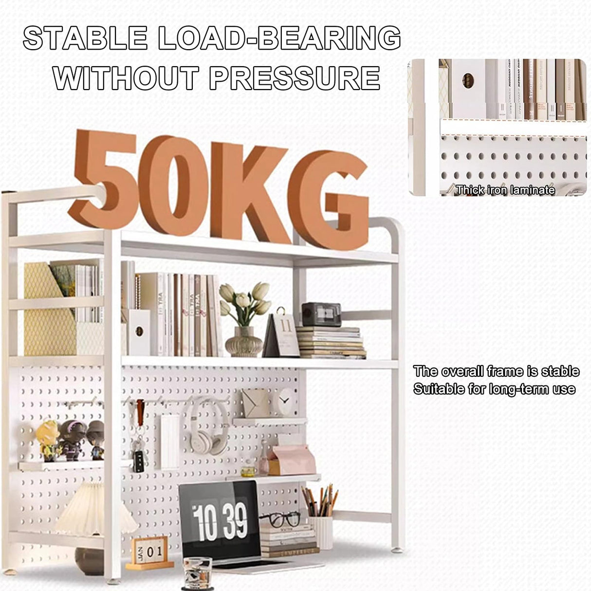 Stylish Metal Desktop Bookcase by DYUNCZ - Space-Saving Organiser Shelf DYUNCZ