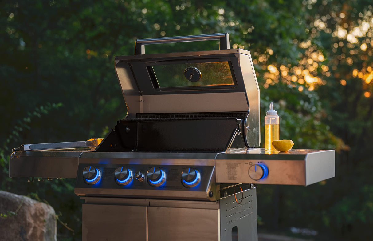 Monument Grills Larger 4-Burner Propane Gas Grills BBQ Stainless Steel Heavy-Duty Cabinet Style with BBQ Cover Monument Grills