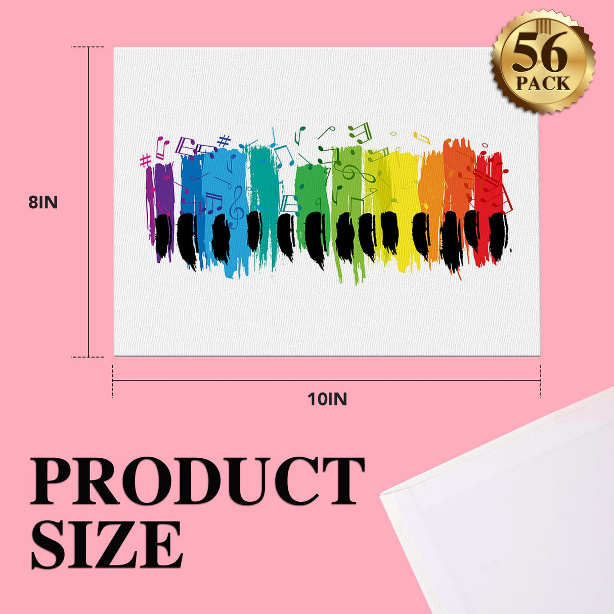 ESRICH Canvas Boards for Painting 8x10 Inch, 56 Pack Bulk 8x10 Inch Canvases for Painting- Cotton Canvas Panels for Oil, Acrylic & Watercolor Painting. ESRICH