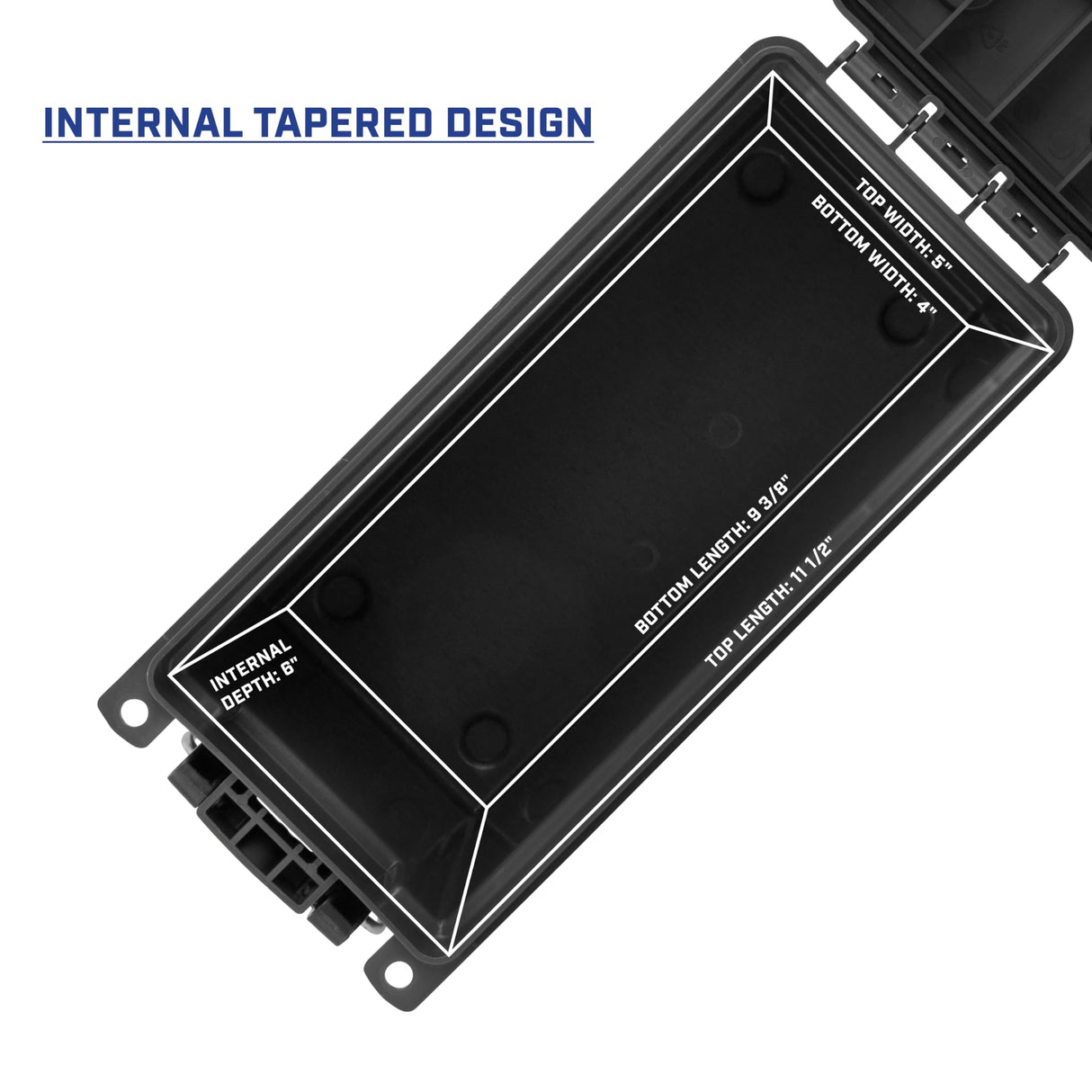 Sheffield 12629 Ammo Storage Box, Stackable .30 Cal Field Boxes, Water and Dust Resistant, Lockable Storage Box with Handle, Secures Hunting Gear, Supplies, and Bullets, Made in USA, Black, 1-Pack Sheffield