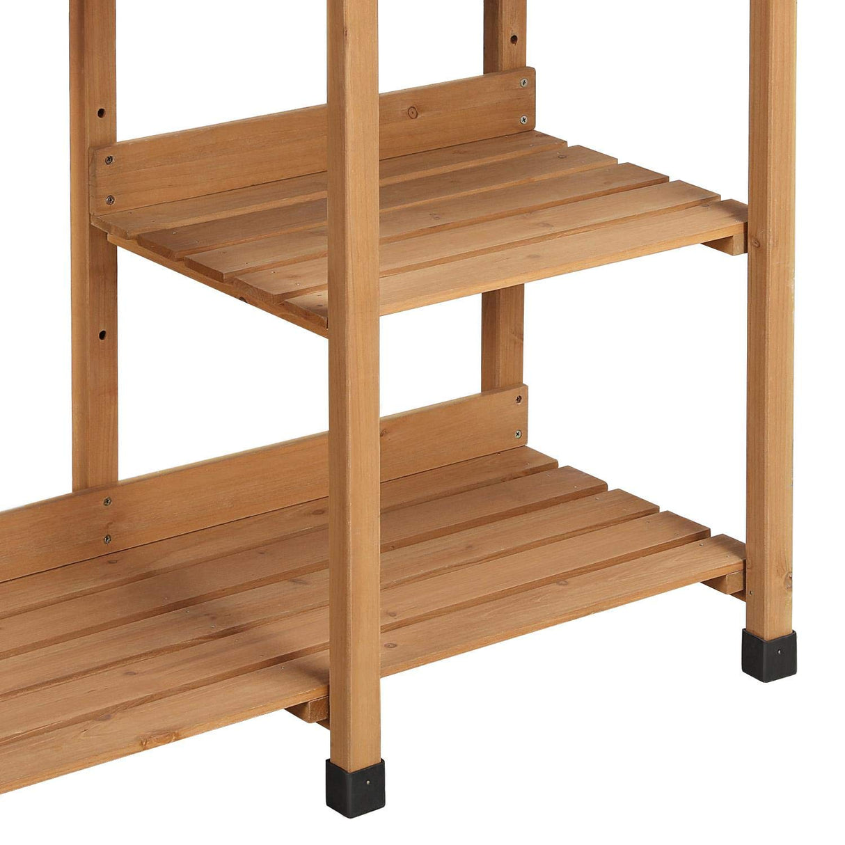 Topeakmart 45.2x17.7x47.6'' (LxWxH) Potting Benches Outdoor Garden Potting Table Work Bench with Removable Sink Drawer Rack Shelves Work Station, Wood Topeakmart