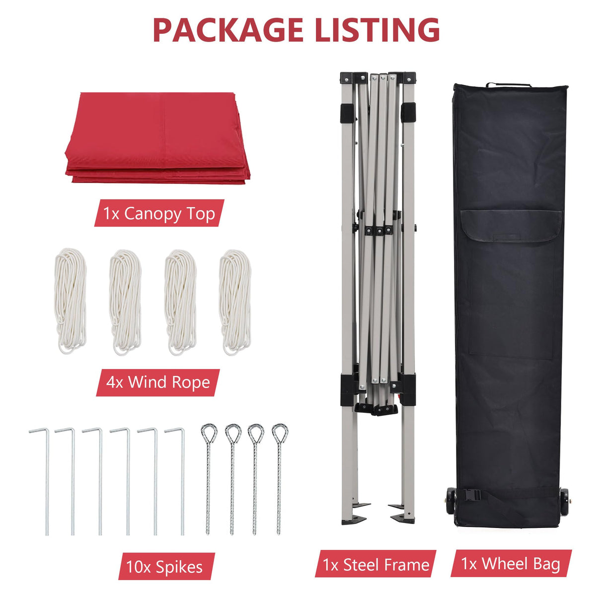 Wonlink 10x20 ft Instant Pop up Canopy, Folding Heavy Duty Height Adjustable Shelter Gazebos with Wheeled Bag Wonlink