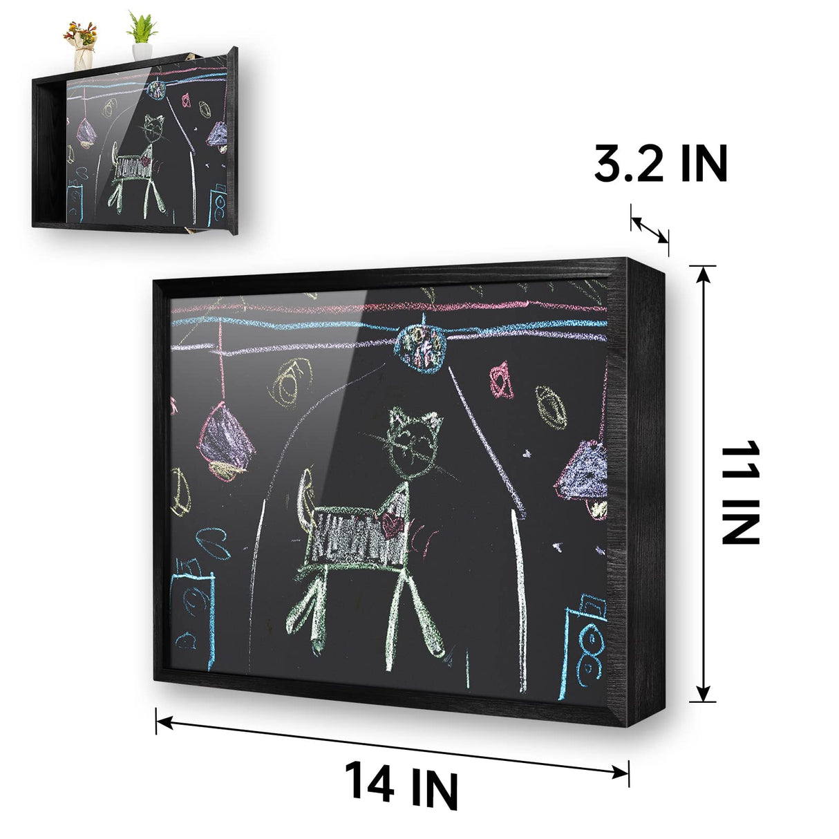 FTUREERA Hidden Gun Safes for Pistols, Concealment Shelf for Pistol Wall Storage, Wooden Gun Rack Furniture Cabinet Shelf, Secret Decor Handgun Box for Home Indoor Picture Frame FTUREERA