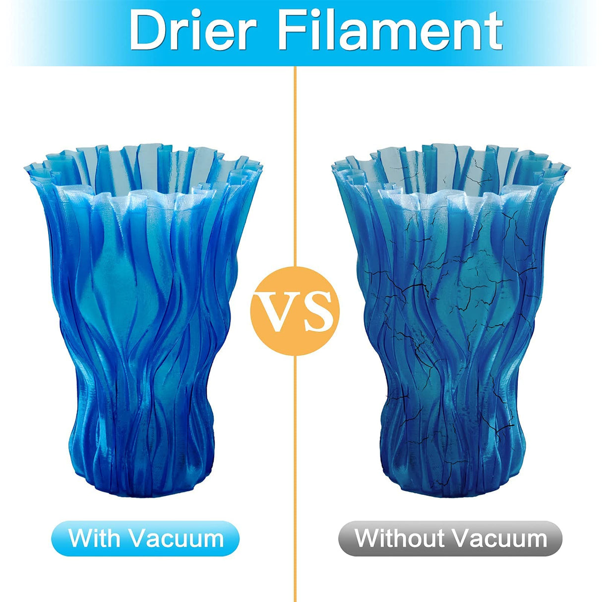 YOOPAI Filament Storage Bag Vacuum Kit-20Pack Cleaning Drying Sealed Bags for 3D Printer Filament with Desiccants/Humidity Indicator Cards/Hand Pump (Plastic 13.2 x 12.7inch) YOOPAI