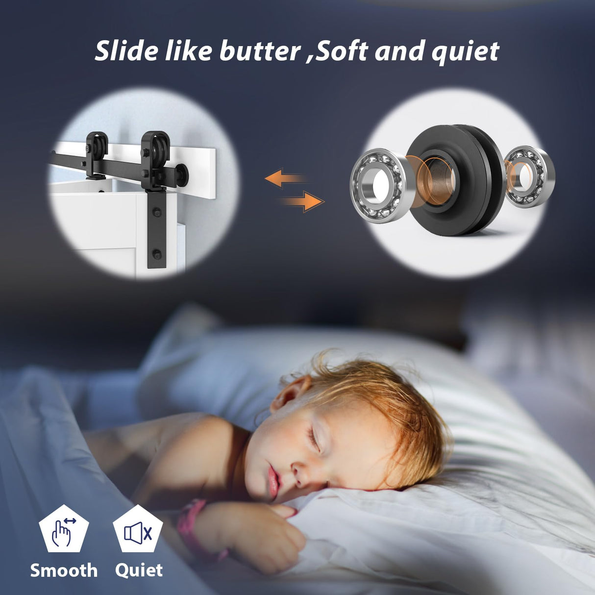 FREDBECK 48X84(Double 24x84) White Bi-fold Barn Door Sliding Folding Door Double Barn Door with 52" Hardware Kit & Handle,Solid MDF Door with Water-Proof PVC Surface for Closet,Assembly Required FREDBECK