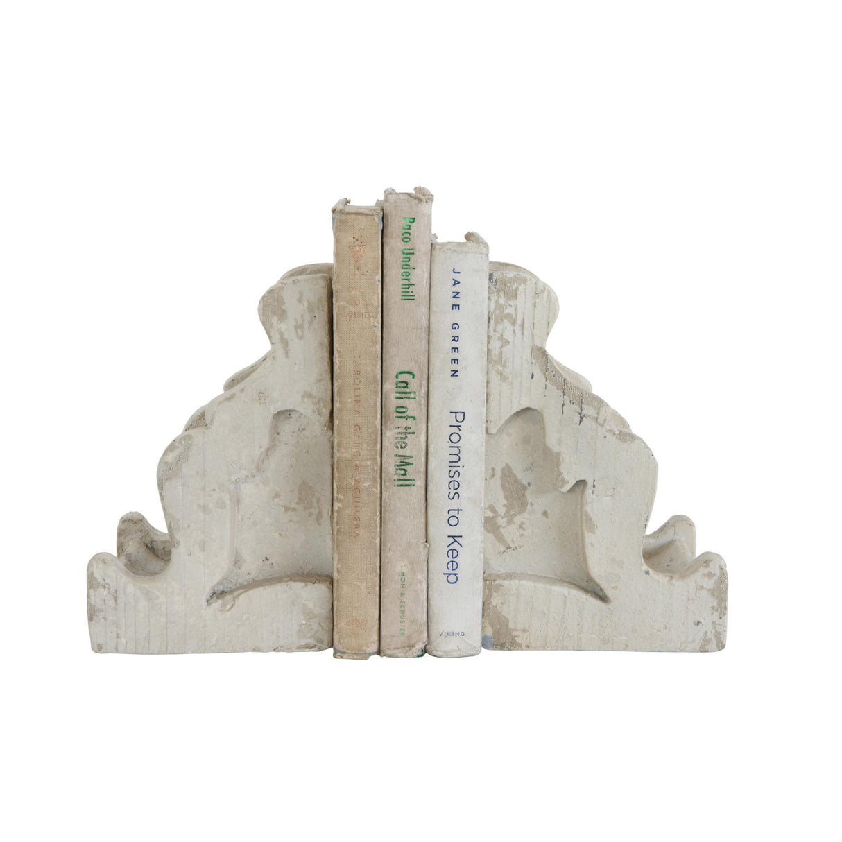 Creative Co-Op Distressed White Corbel Shaped Bookends (Set of 2 Pieces) Creative Co-Op
