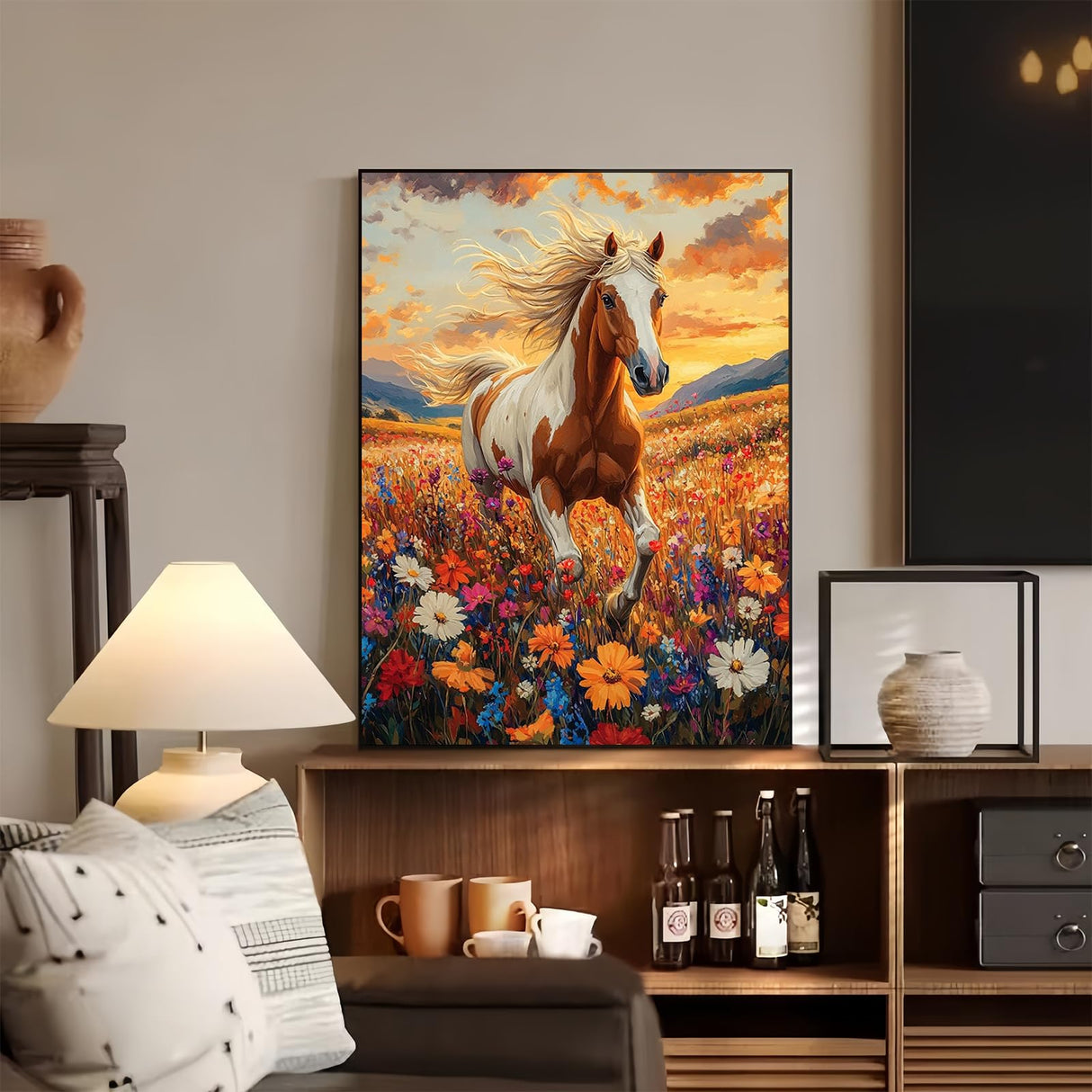 XTCIXAL Horse Diamond Art Kits for Adults, Horse Diamond Painting Kit, DIY Beginners Gem Art Suitable for Gifts and Home Wall Decor - 12x16 Inch XTCIXAL