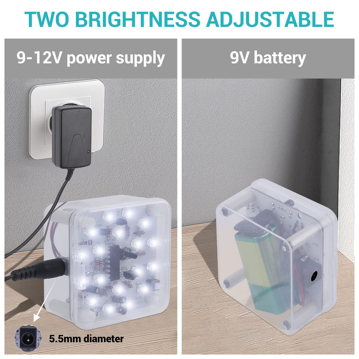 MiOYOOW LED Lamp DIY Kit, Soldering Practice Kit White LED Night Light, Practical Solder Project Kit, DIY Electronics Kit for Beginners, College High School Students and DIYers (18 LED Lights) MiOYOOW