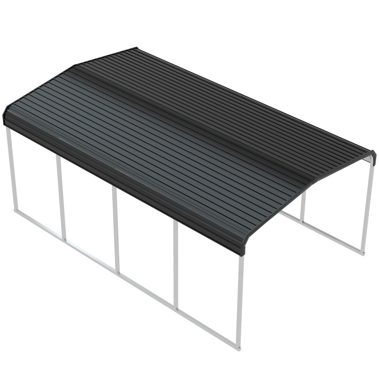 Xilingol 12x20 FT Metal Carport, Heavy Duty Carport Canopy with Galvanized Steel Frame and Roof, Outdoor Storage Shed, Car Tent Garage Shelter for Pickup, Truck, Boat and Tractor, Grey Xilingol