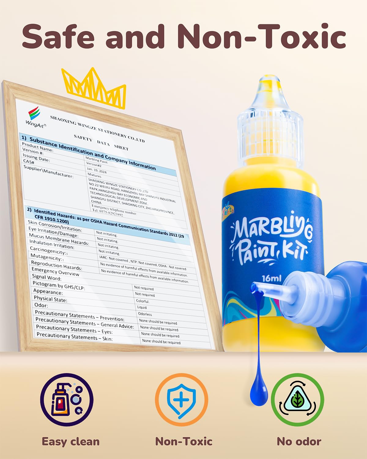 JUPITEARTH 52Pcs Water Marbling Paint Kit, Arts and Crafts for Girls & Boys, Art Supplies for Kids Ages 3-5 4-8 8-12, Marbling Paint for DIY Crafts, Christmas and Birthday Gifts JUPITEARTH