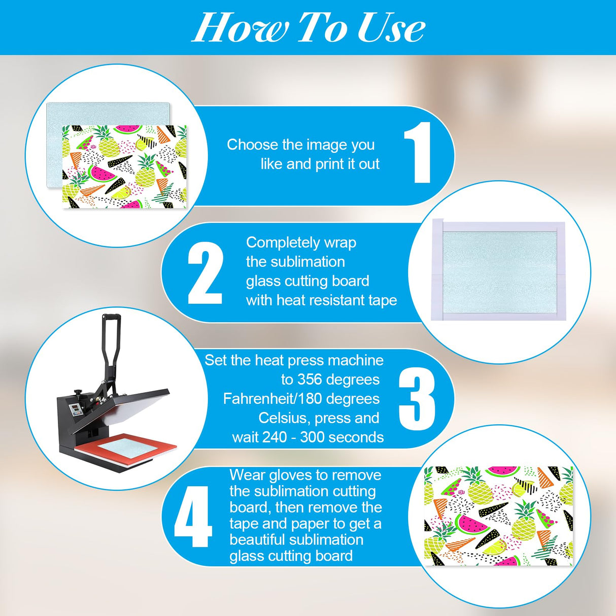 6 Pcs Sublimation Cutting Board Blanks, Textured Tempered Glass Cutting Boards For Kitchen, Anti Slip Chopping Board For Countertop Heat Press Machine Personalized Gift Home Decoration Keepwaters