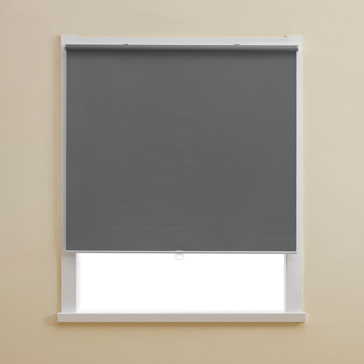 TOVALOR Cordless 100% Blackout Roller Shades for Windows,UV Protection Pull Down Shades,Room Darkening Door Blinds Thermal Insulated Fabric for Home Office and Bedroom(14" W x 72" H,Grey) TOVALOR