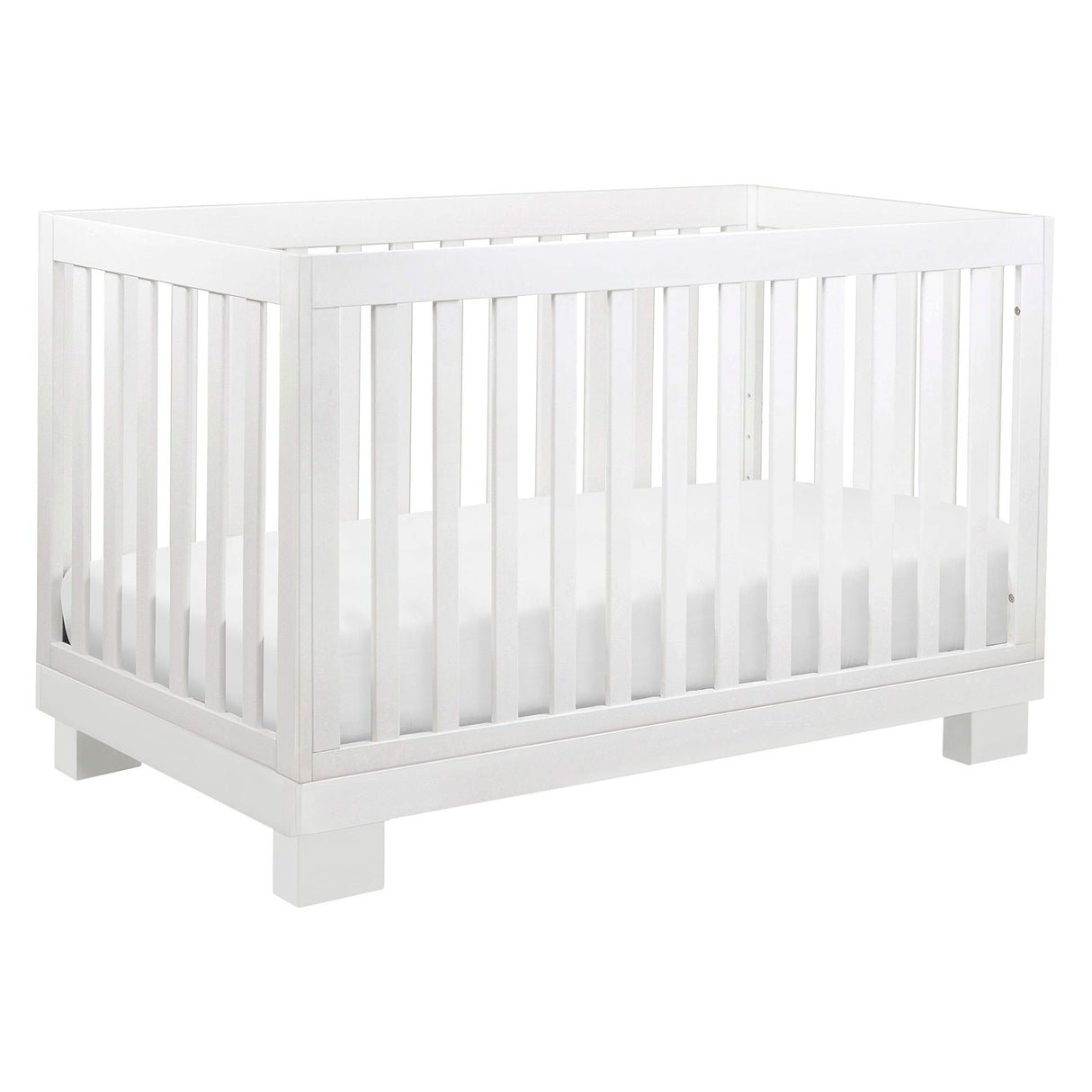Babyletto Modo 3-in-1 Convertible Crib with Toddler Bed Conversion Kit in White, Greenguard Gold Certified babyletto