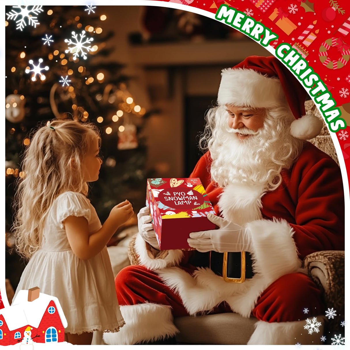 Christmas Crafts for Kid Adult, DIY Snowman Figurines, Art & Craft Supplies Painting Kits, Paint Your Own Lamp DIY Gift for Christmas Activities for Toddler Gril Boy Age 3 4 5 6 7 8 9 10 11 12 13 FUNZBO