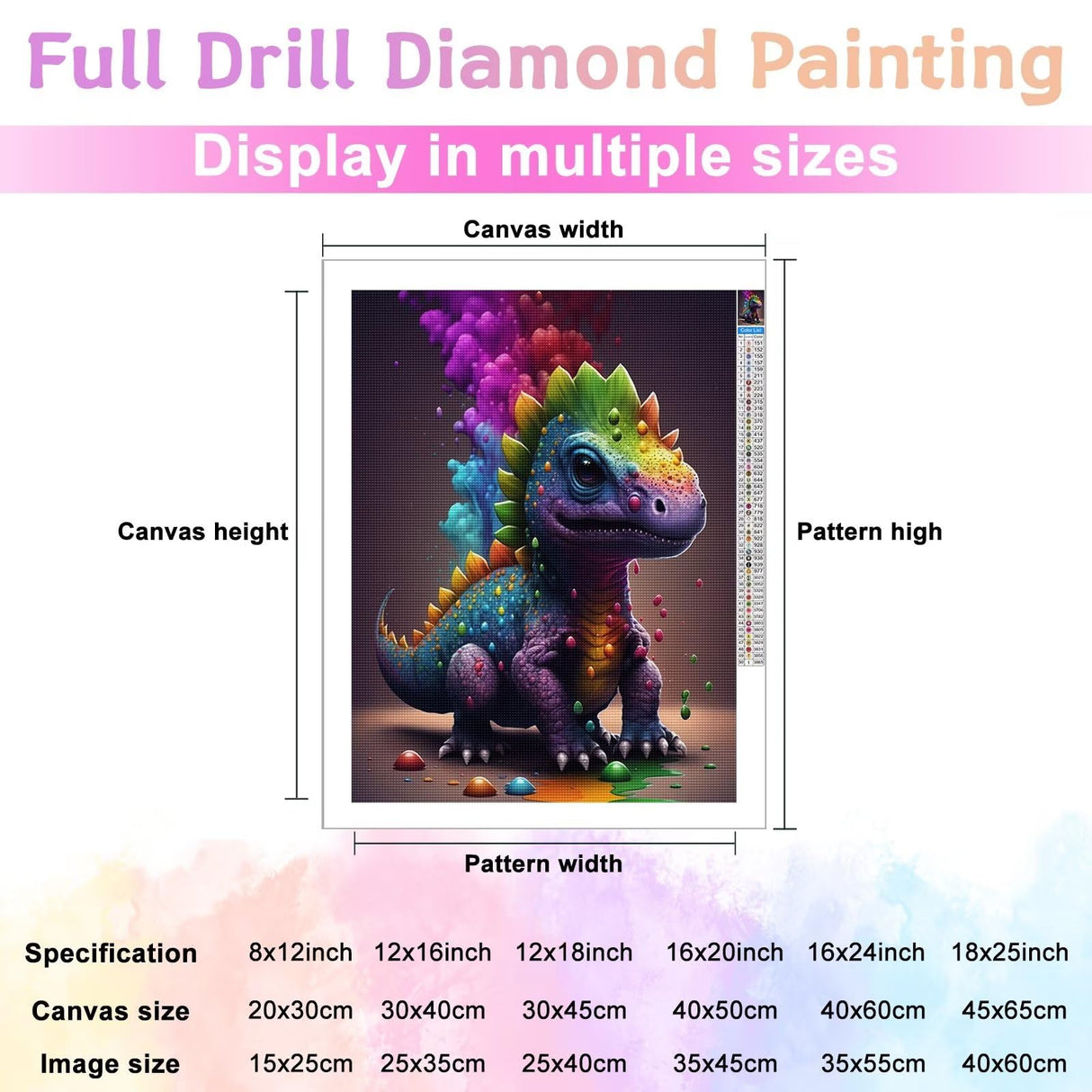 DIY Diamond Painting Kits for Adults, Good Little Dinosaur Round Full Drill 5D DIY Diamond Painting Art Kits for Home Decoration and Room Wall Decor 8x12 inch CoHraeu
