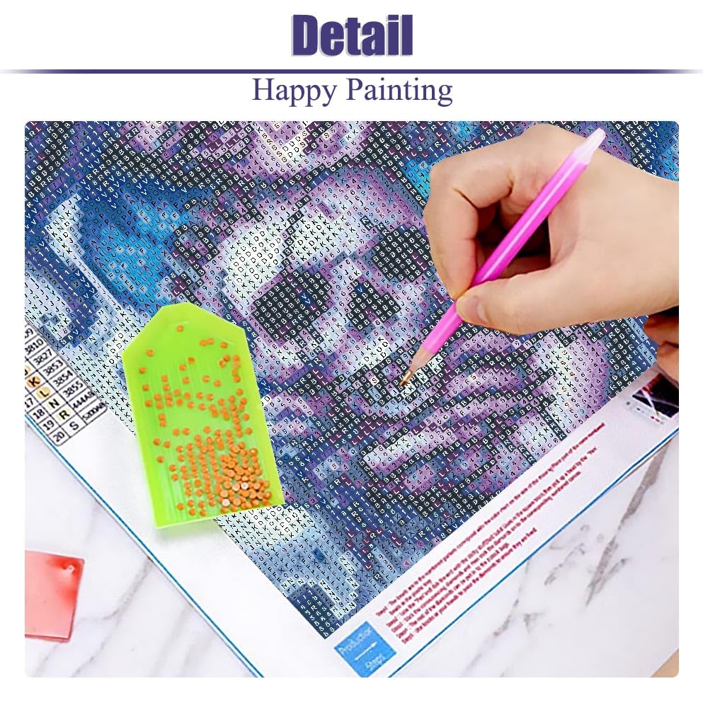 cdjlddww 5D Diamond Painting Kits for Adults, Gothic Diamond Art Kits for Beginners, DIY Skull Round Full Diamond Gemstone Art Rhinestone Painting for Wall Decor 12X16 inch cdjlddww