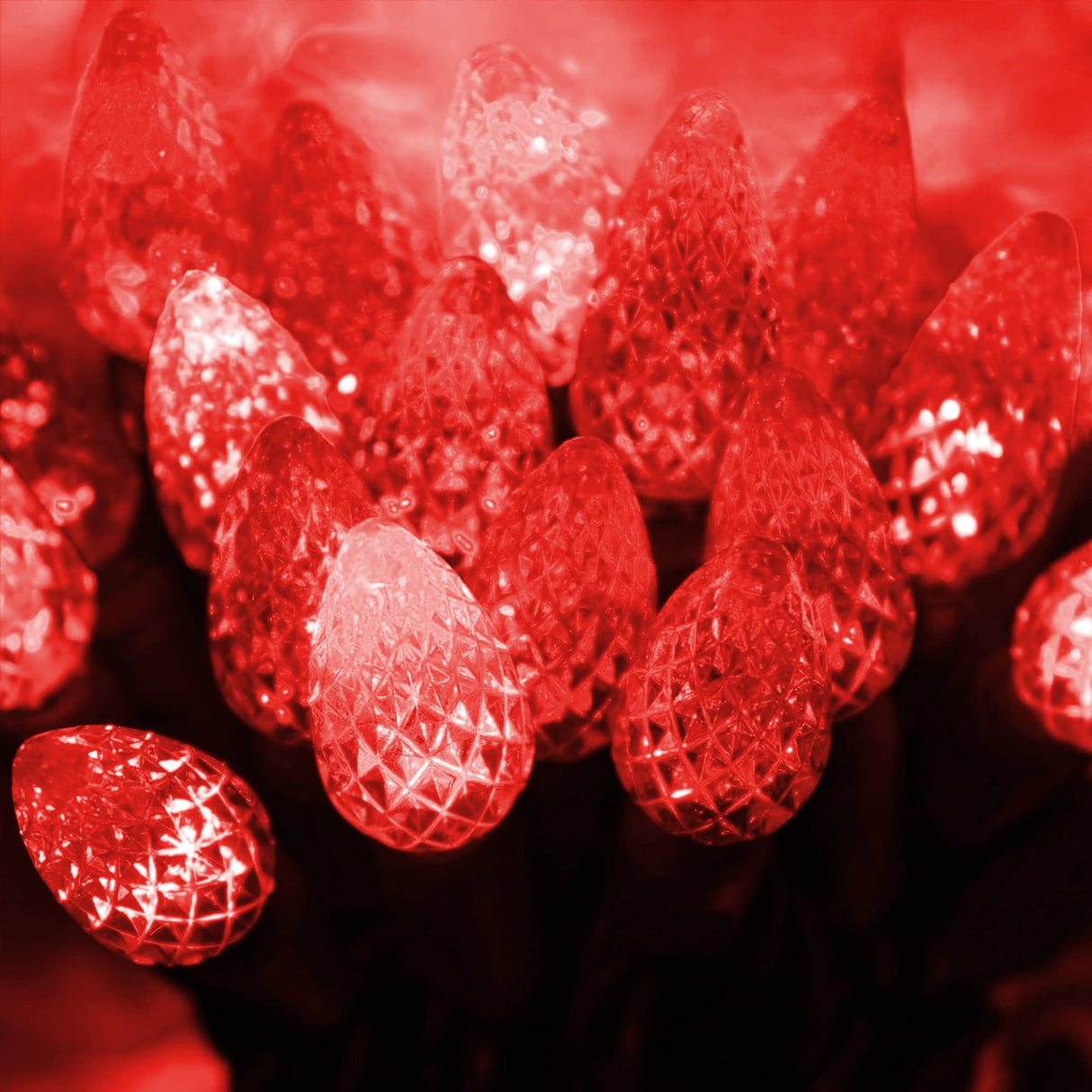 Dazzle Bright C6 Christmas String Lights, 100 LED 33 FT Waterproof Connectable Green Wire Fairy Lights, 8 Modes Christmas Lights for Indoor Outdoor Home Garden Yard Xmas Tree Decorations (Red) Dazzle Bright