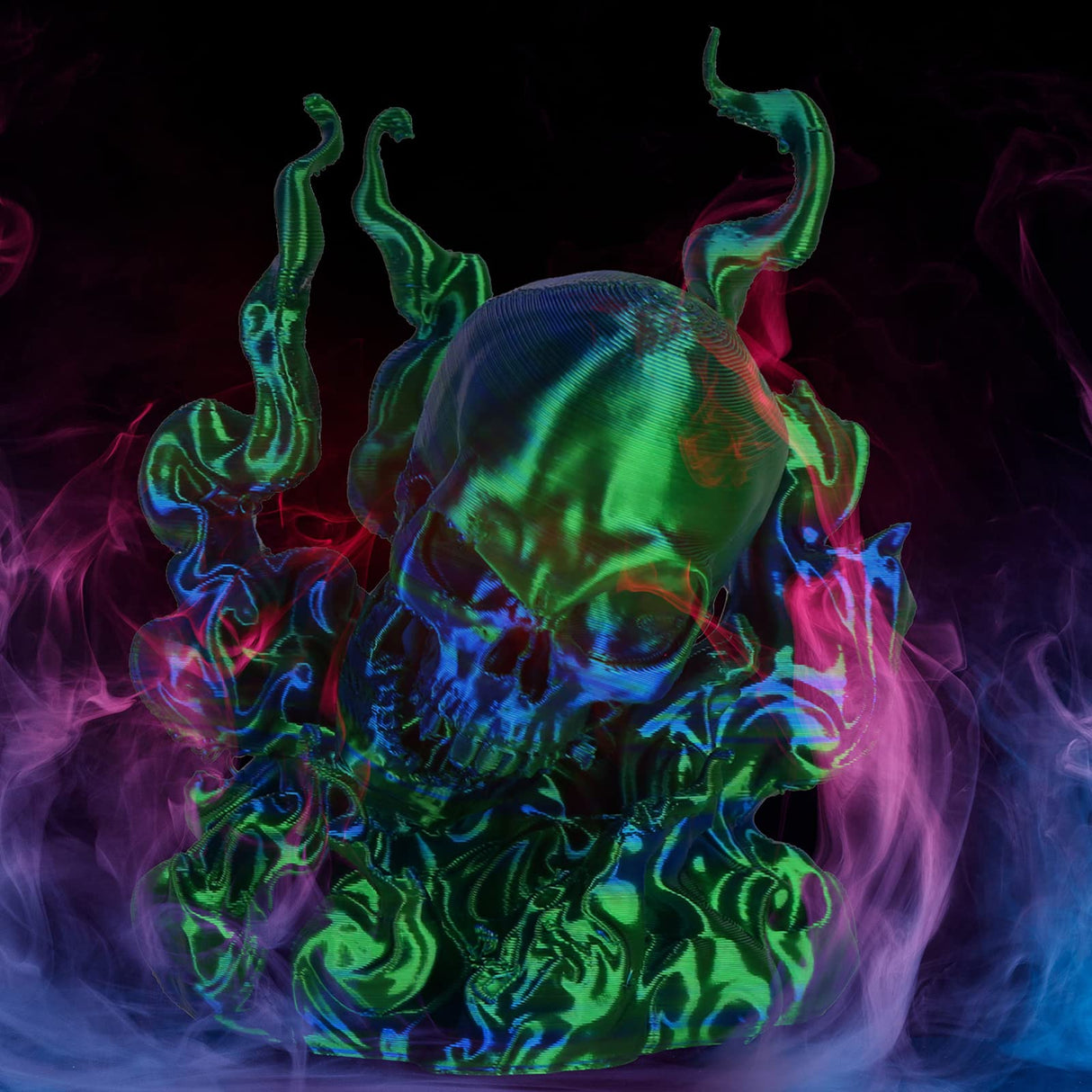 AMOLEN Silk PLA 3D Printer Filament, Silk Dual Color Blue Green PLA Filament 1.75mm, Shiny Coextrusion PLA Filament, Color Change 3D Printing Filament 1KG/2.2lb AMOLEN