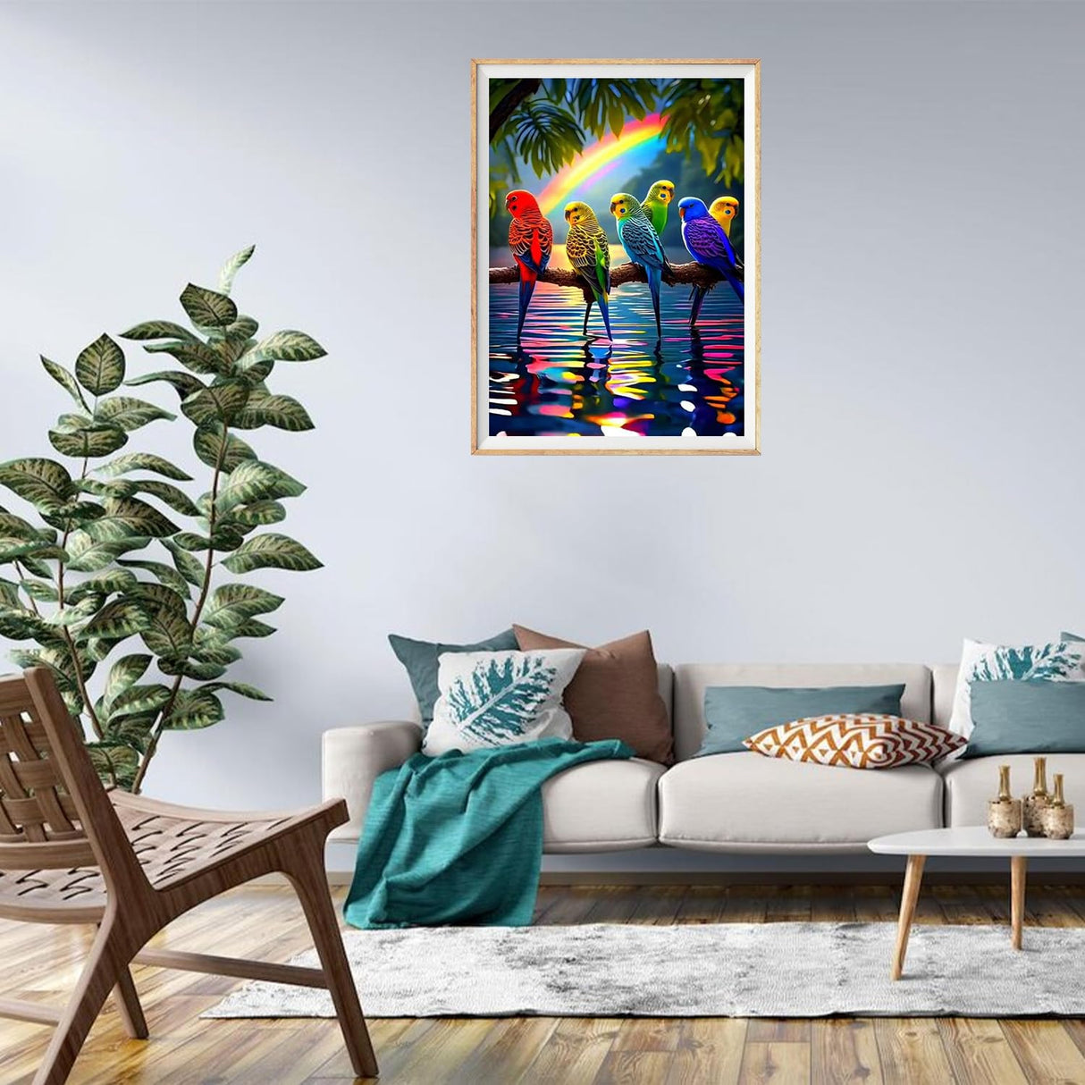 NWQZBYHT Bird Diamond Art Kits for Adults,5D Diamond Painting Kits for Beginner,DIY Round Full Drill Diamond Dots Paintings Picture Gem Art Kits for Adults Crafts Home Wall Decor 12x16 Inch NWQZBYHT