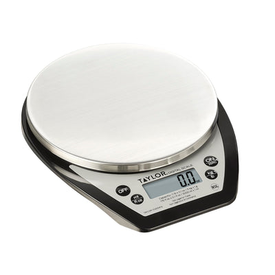 Taylor 1020NFS Compact Digital Scale, Multi-Functional Food Scale for Precise Weight Measuring and Portion Control, Tare Function, NSF, Stainless Steel Platform