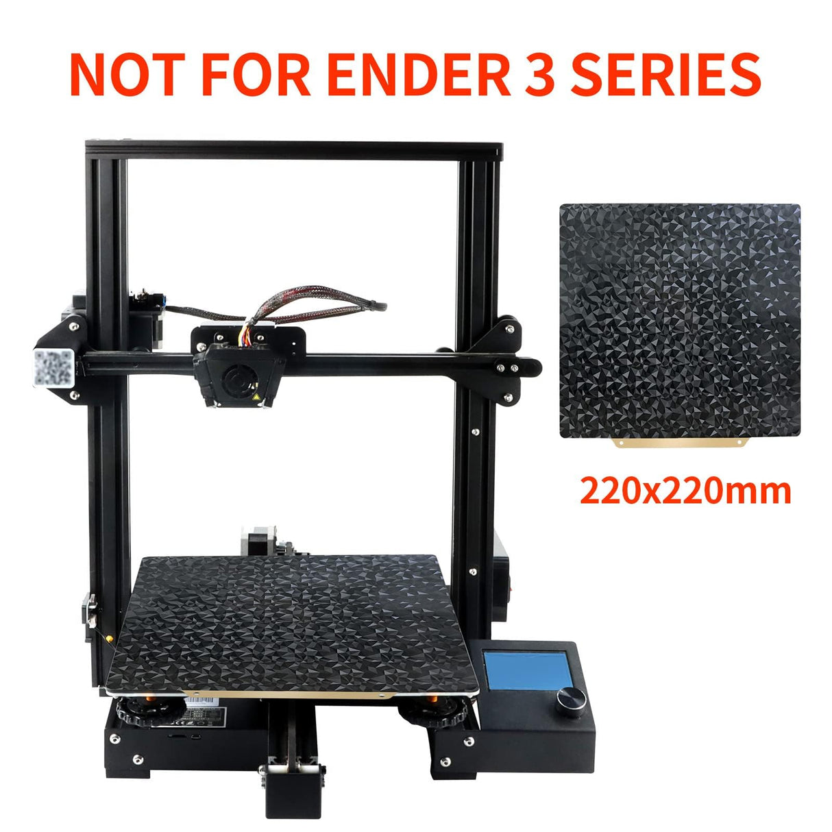 IdeaFormer-3D Printer Bed Textured PEI+ Smooth PEO 220x220mm Spring Steel Build Plate with Magnetic Sticker Base for Artillery Genius/Pro/MK2/MK2A/Anet A8/Anet A6 IdeaFormer-3D