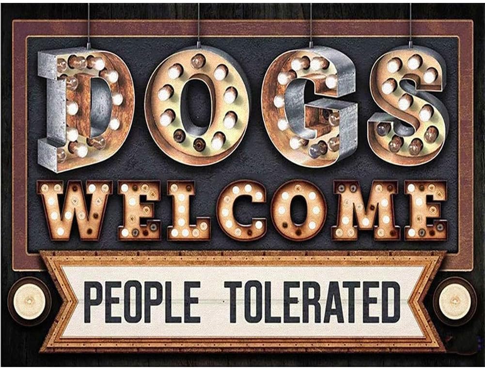 Huacan Diamond Painting Kits AB Diamond Art Kit for Adults 5D Full Round Drill Art Craft for Bar Decor Dogs Welcome Gem Art Kit 30x40cm Huacan