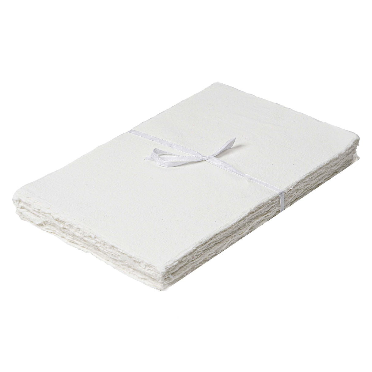 LEATHER VILLAGE Watercolor Paper - 6 X 4 inches, 50 Sheets - Mixed Media Watercolor Paper - 150 GSM Thick Deckle Edge Virgin Cotton Handmade Paper - Off White LEATHER VILLAGE