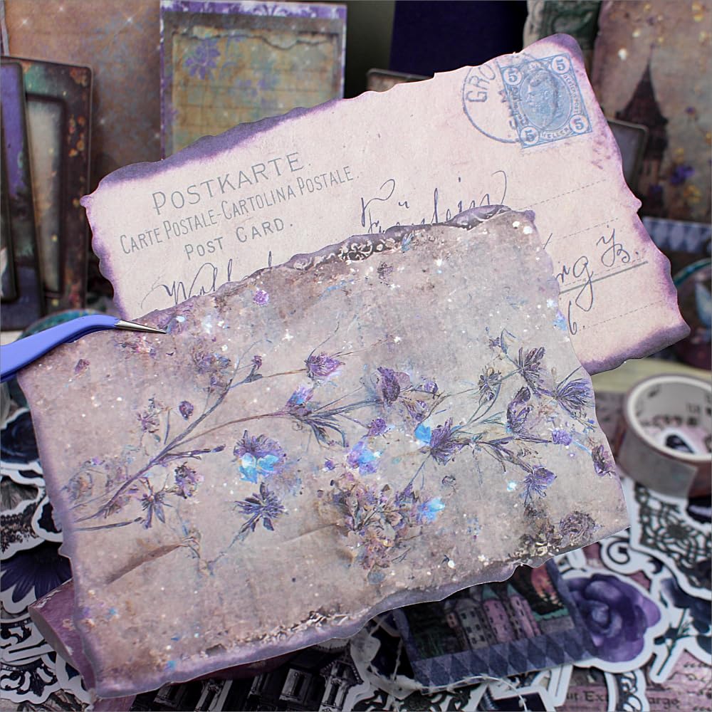 Diuhofart Ultimate Vintage Scrapbook Supplies, Junk Journal Kit - A6 Retro Notebook, Aesthetic Stationery Supplies, Craft Gift Set for Women, Perfect for Journaling, Scrapbooking Diuhofart