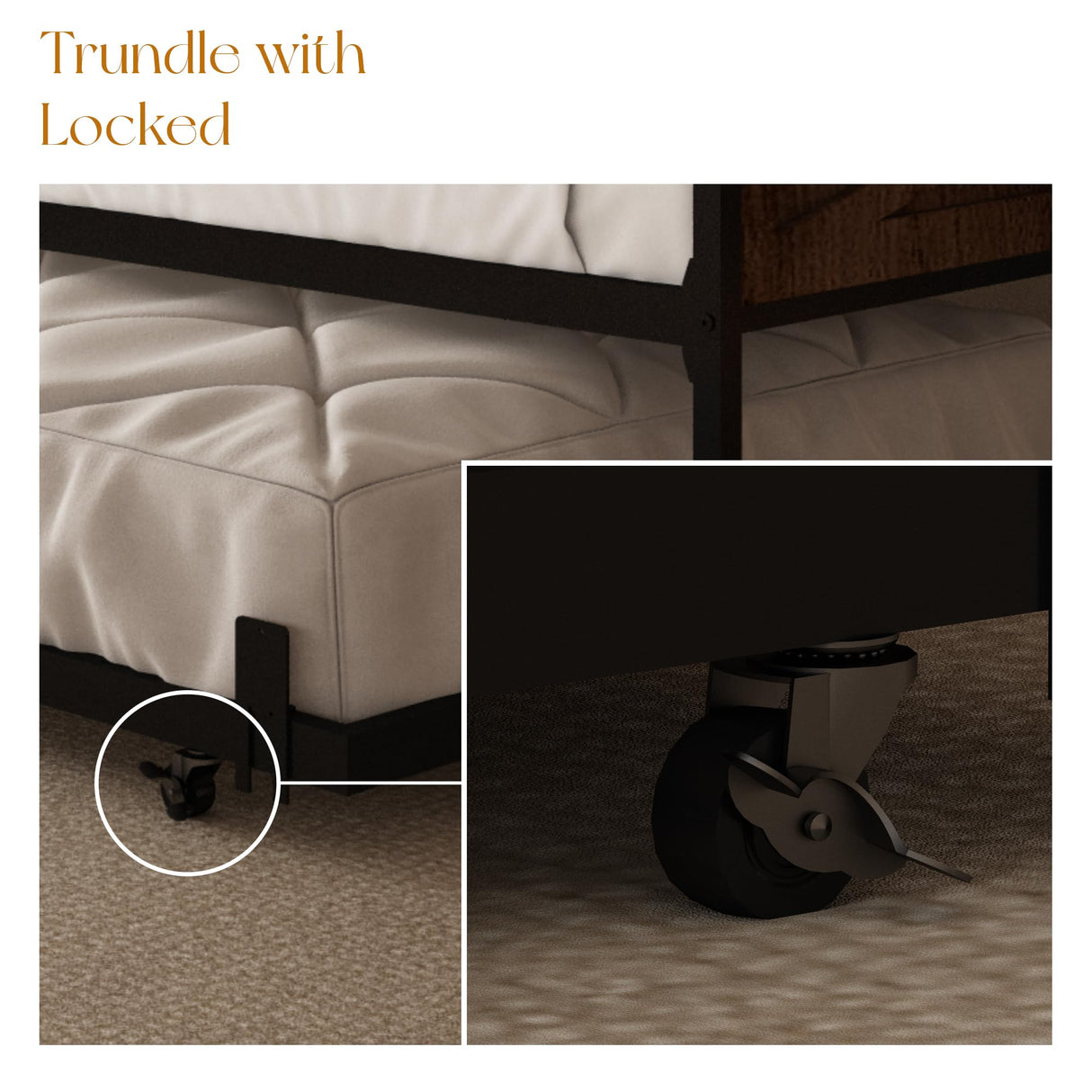 Daybed with Trundle and LED Light, Farmhouse Twin Daybed Frame with Storage Headboard & Charging Station, Heavy Duty Metal Day Bed with Sliding Barn Door for Living Room,Bedroom (Rustic Brown, Twin) HMYFGD